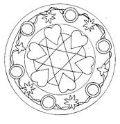 coloriage mandala coeur